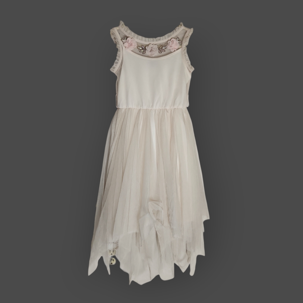 Zunie Girls Floral Lace Formal Dress Size 7